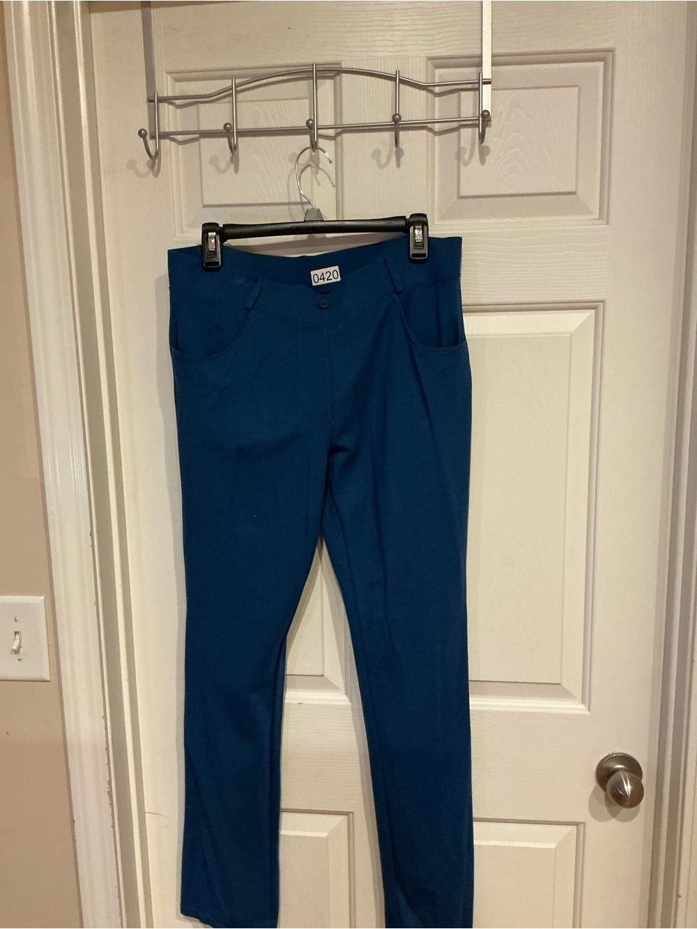 Women's Teal Ankle Ponte Pants - Classic Stretch